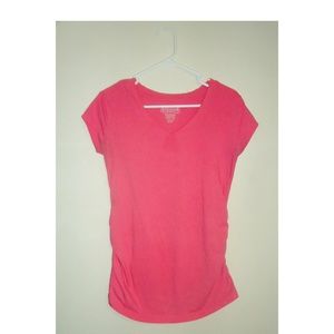 Pink Maternity V-Neck Tee